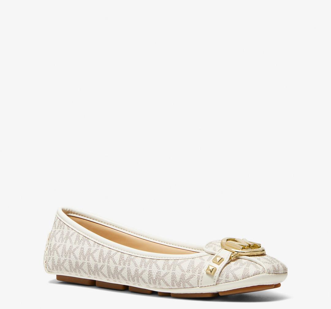 [INCOMING ETA 30 DAYS] Michael Kors Fulton Moccasin in Signature Vanilla (49T8FUFR1B)