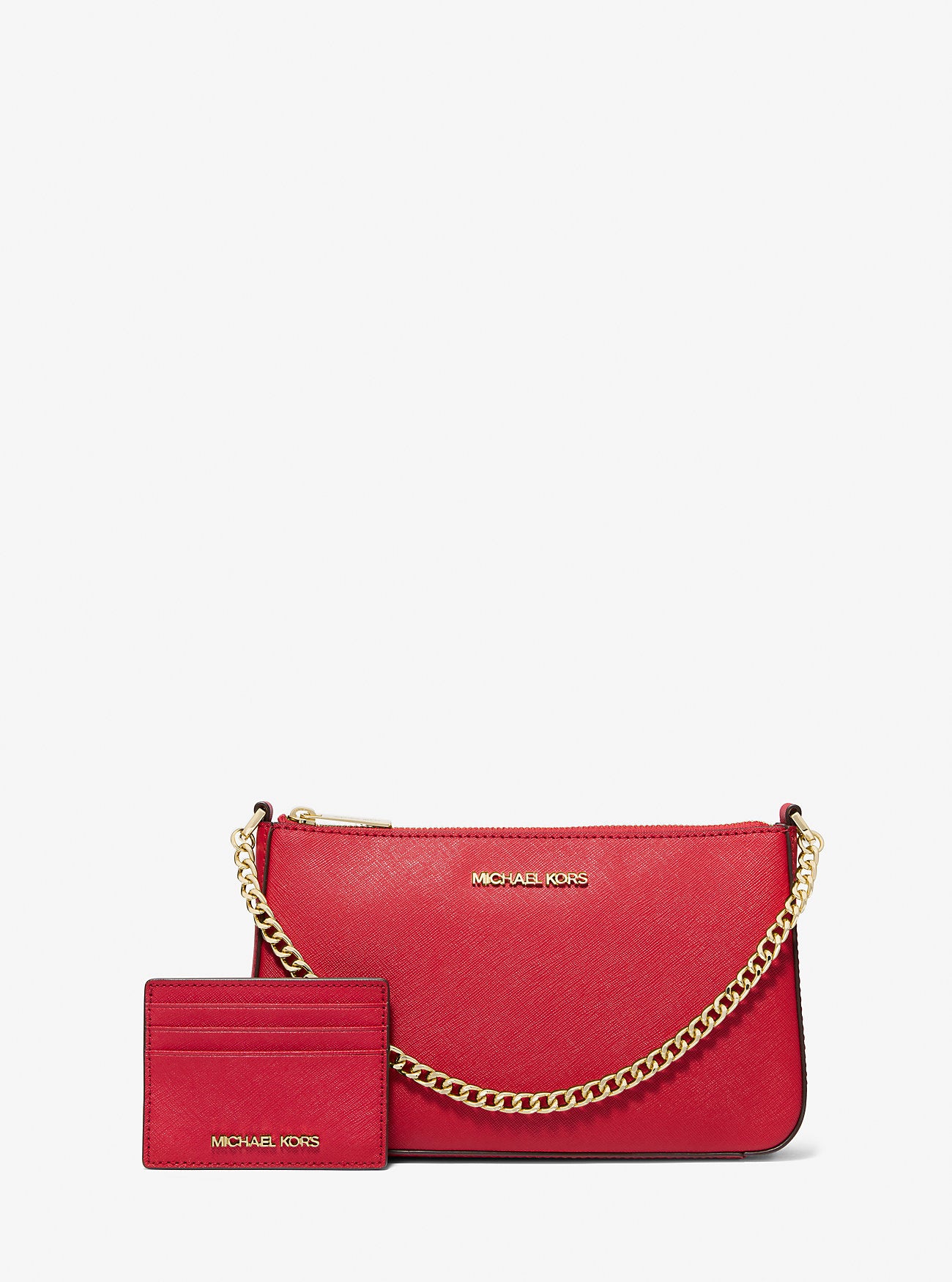 [READY STOCK MY] Michael Kors Giftable Boxed Items JST Medium Pouchette with Card Holder in Black (35S2GGZD6L)