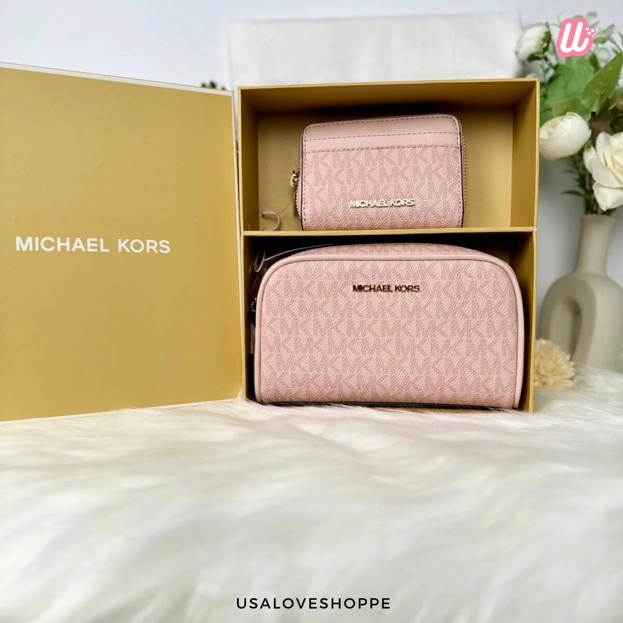 [READY STOCK MY] Michael Kors Giftables Boxed Items in Signature Dark Powder Blush (35S2GGZD9B)