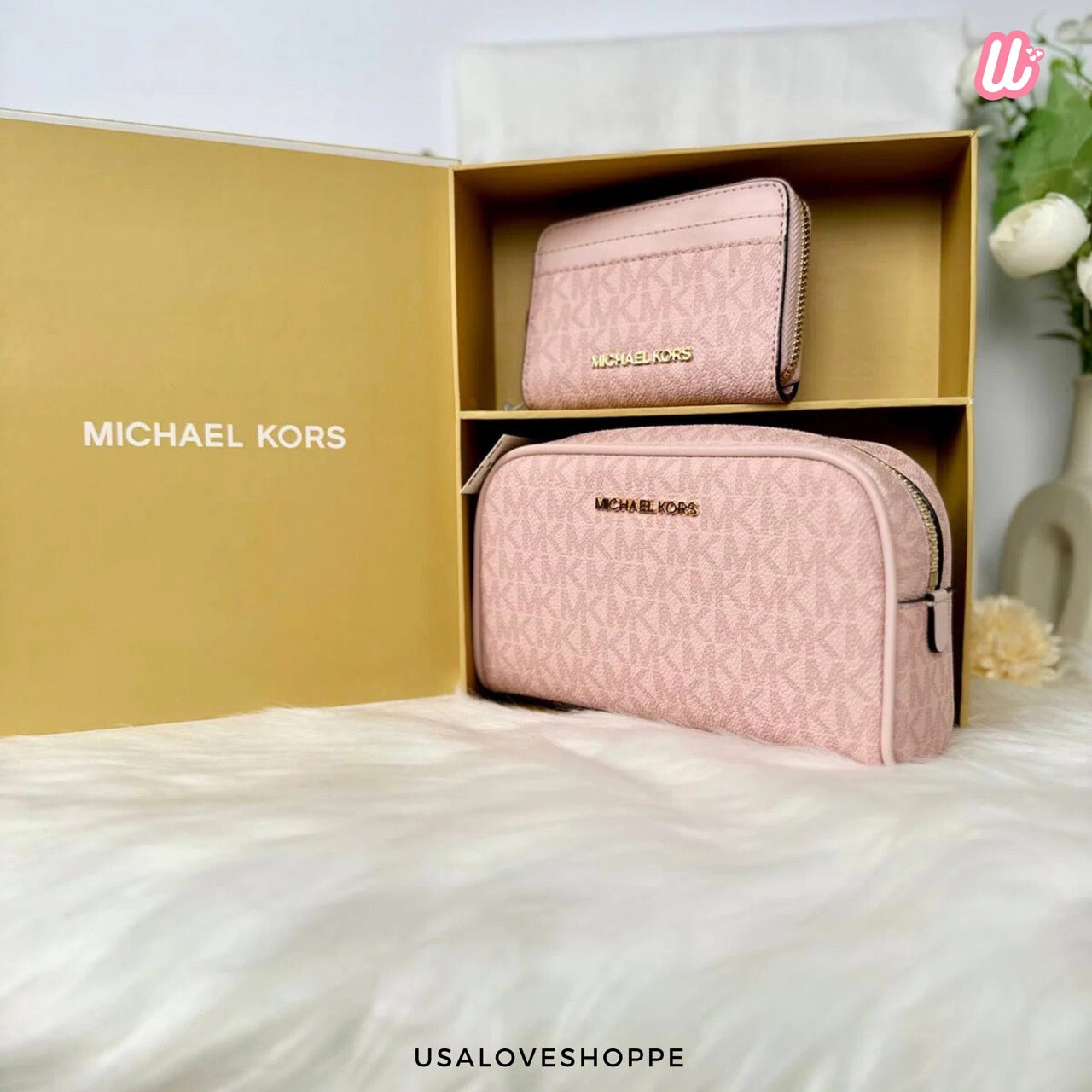 [READY STOCK MY] Michael Kors Giftables Boxed Items in Signature Dark Powder Blush (35S2GGZD9B)