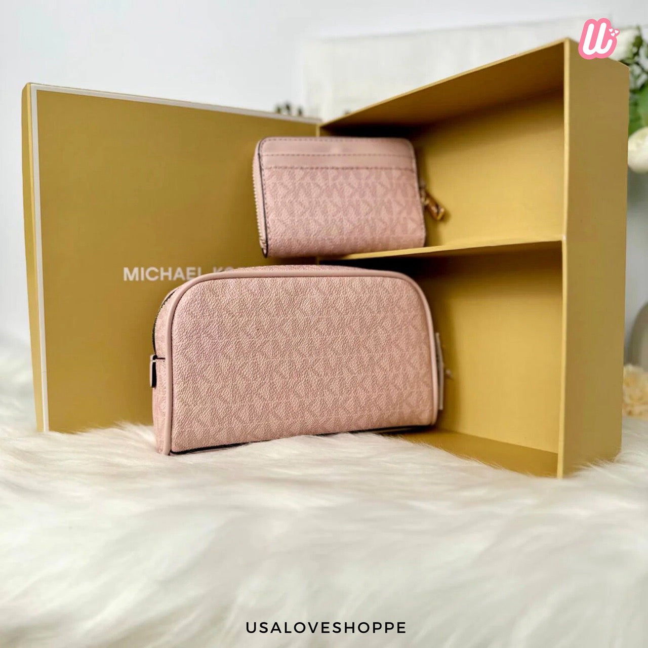 [READY STOCK MY] Michael Kors Giftables Boxed Items in Signature Dark Powder Blush (35S2GGZD9B)