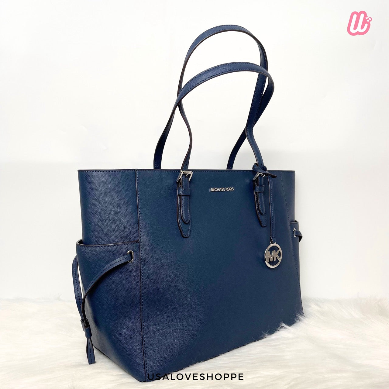 [READY STOCK MY] Michael Kors Gilly Large Drawstring Travel Tote in Navy (35S1S2GT7L)