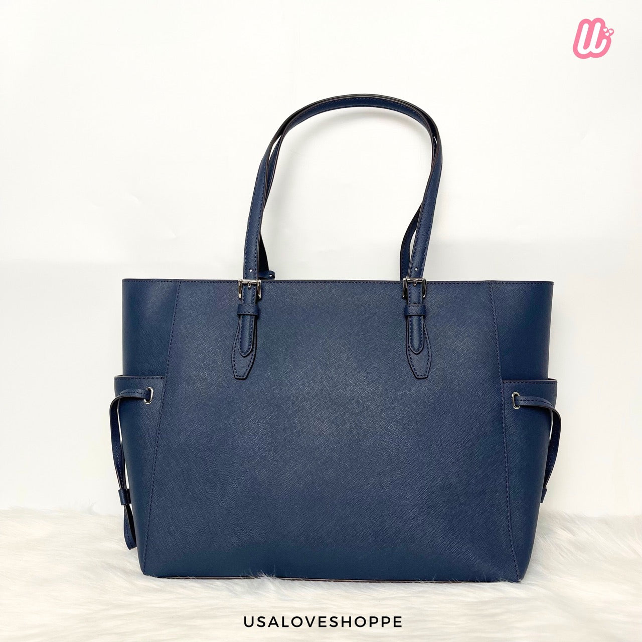 [READY STOCK MY] Michael Kors Gilly Large Drawstring Travel Tote in Navy (35S1S2GT7L)