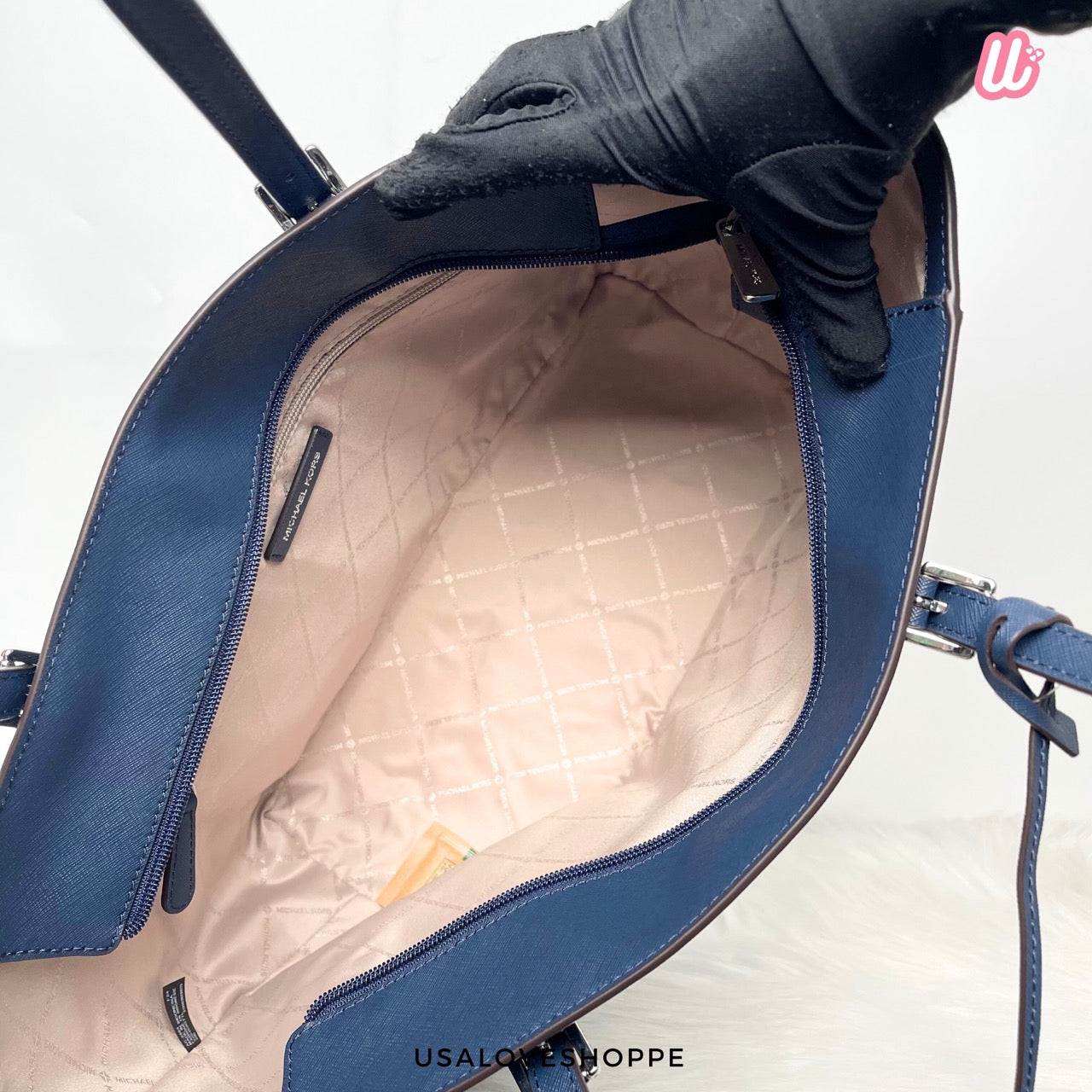 [READY STOCK MY] Michael Kors Gilly Large Drawstring Travel Tote in Navy (35S1S2GT7L)