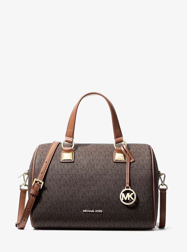 [INCOMING ETA 30 DAYS] Michael Kors Grayson Medium Canvas Bag With Logo in Signature Brown (35S6GGYS6B)