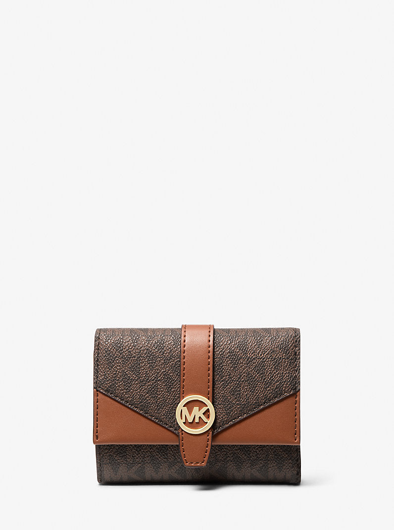 [READY STOCK MY] Michael Kors Greenwich Medium Envelope Trifold in Brown (35S5GGRE6B)