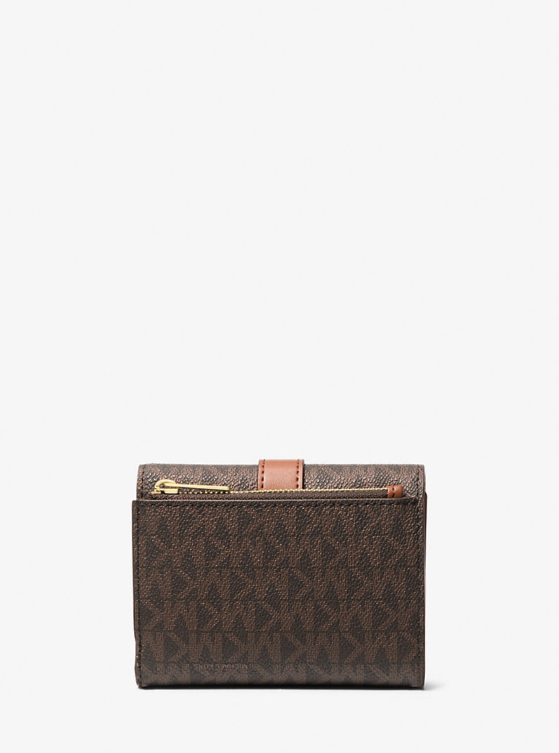 [READY STOCK MY] Michael Kors Greenwich Medium Envelope Trifold in Brown (35S5GGRE6B)