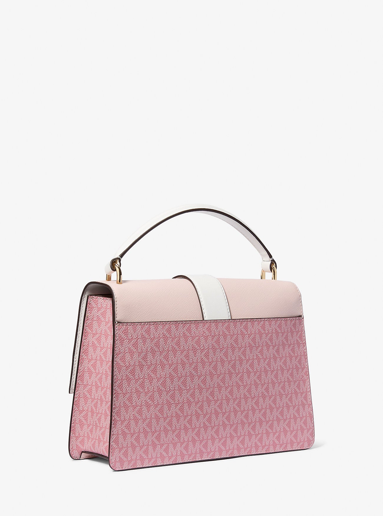 [INCOMING ETA 30 DAYS] Michael Kors Greenwich Medium Signature Logo Satchel in Powder Blush (35S5GGRS6V)