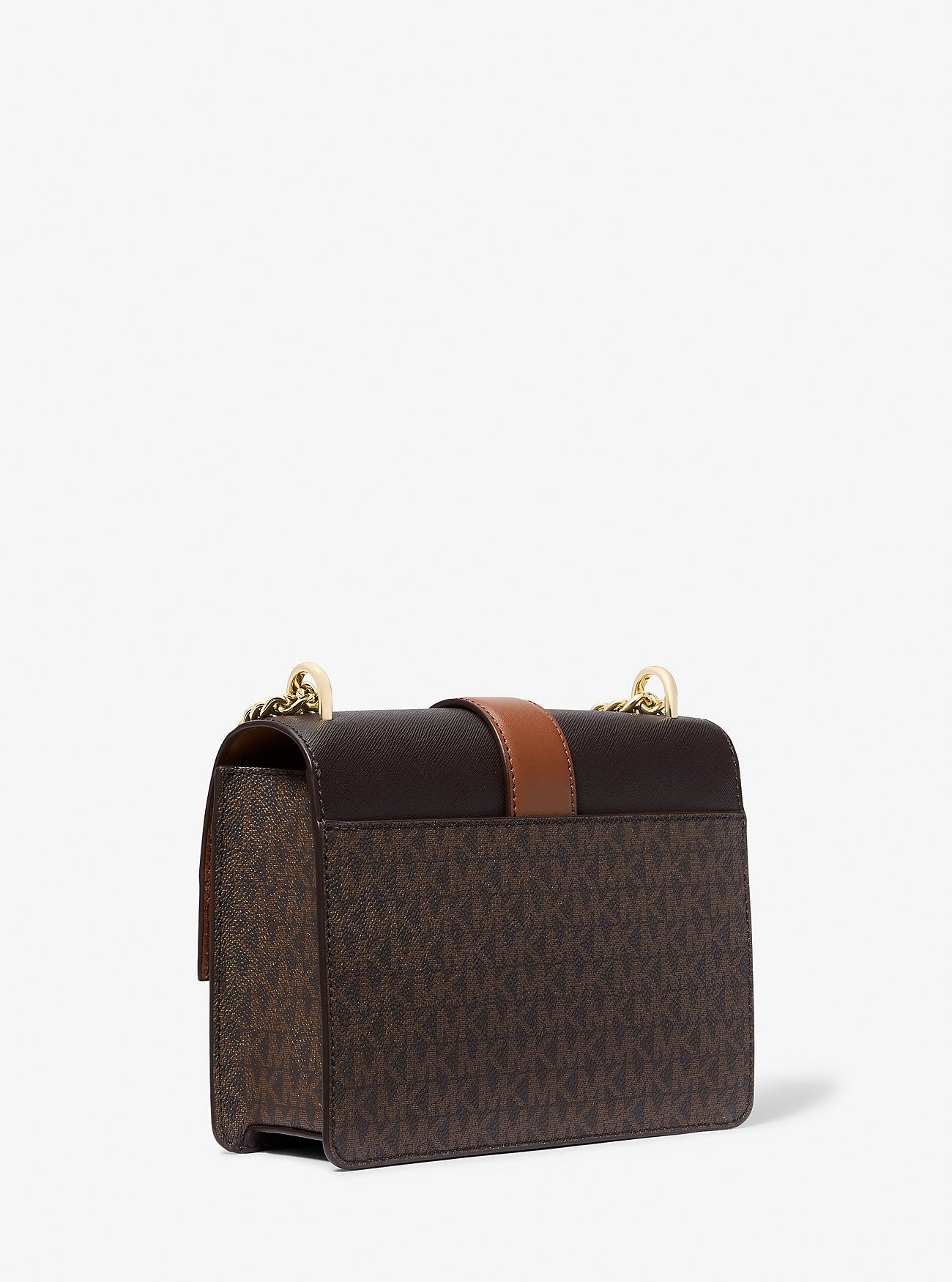 [INCOMING ETA 30 DAYS] Michael Kors Greenwich Small Color-Block Sig Logo Crossbody Bag in Sig Brown (35S5GGRC1B)