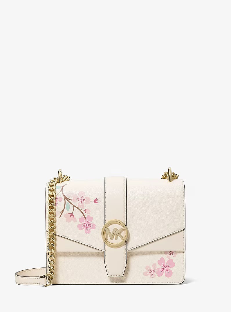[READY STOCK MY] Michael Kors Greenwich Small Embellished Crossbody Bag in Light Cream Multi (35S6GGRC5I)
