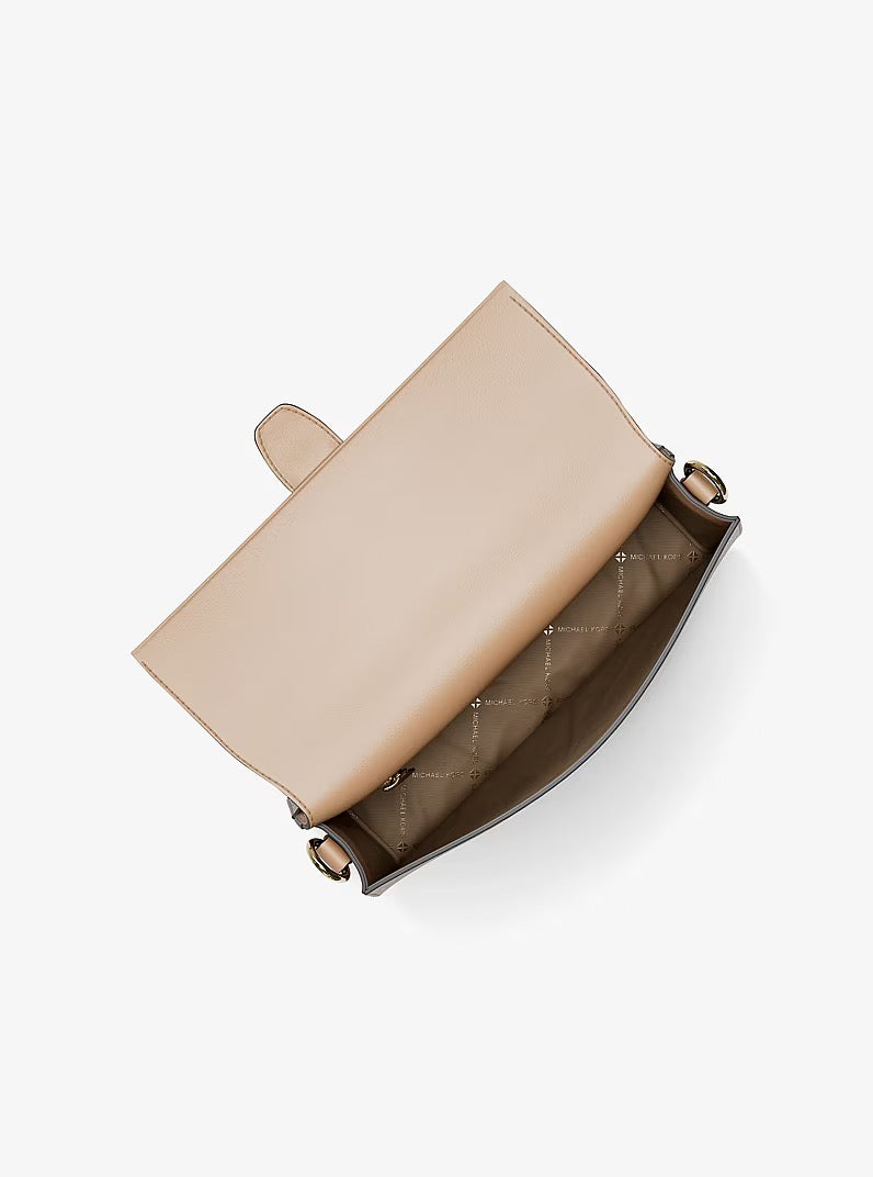 [INCOMING ETA 30 DAYS] Michael Kors Greenwich Medium Convertible Shoulder Bag With Print and Logo in Signature Camel (35S6GGRL2Y)