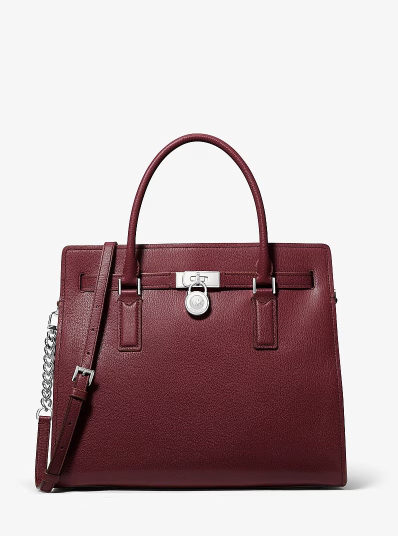 [READY STOCK MY] Michael Kors Hamilton Moderne Large Satchel in Oxblood (30F5SNXS3L)