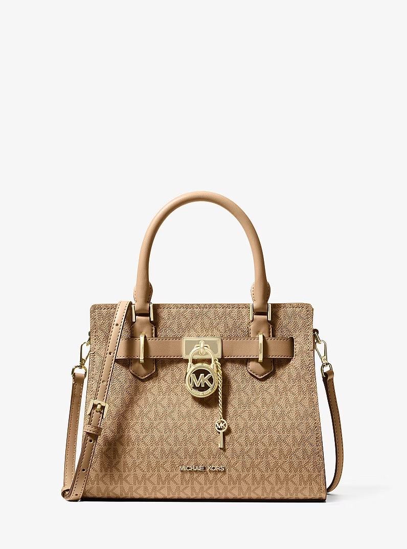 [INCOMING ETA 30 DAYS] Michael Kors Hamilton Small Signature Logo Satchel in Signature Camel (35S4GHMS1B)