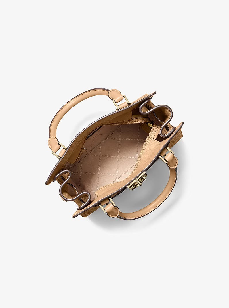 [INCOMING ETA 30 DAYS] Michael Kors Hamilton Small Signature Logo Satchel in Signature Camel (35S4GHMS1B)