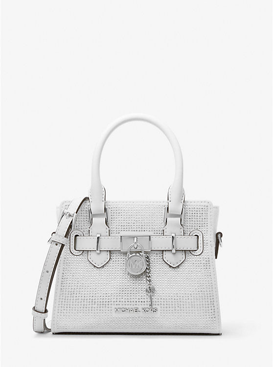 Michael Kors Hamilton XS Satchel Crossbody in Optic White (35T4SHMS0I)