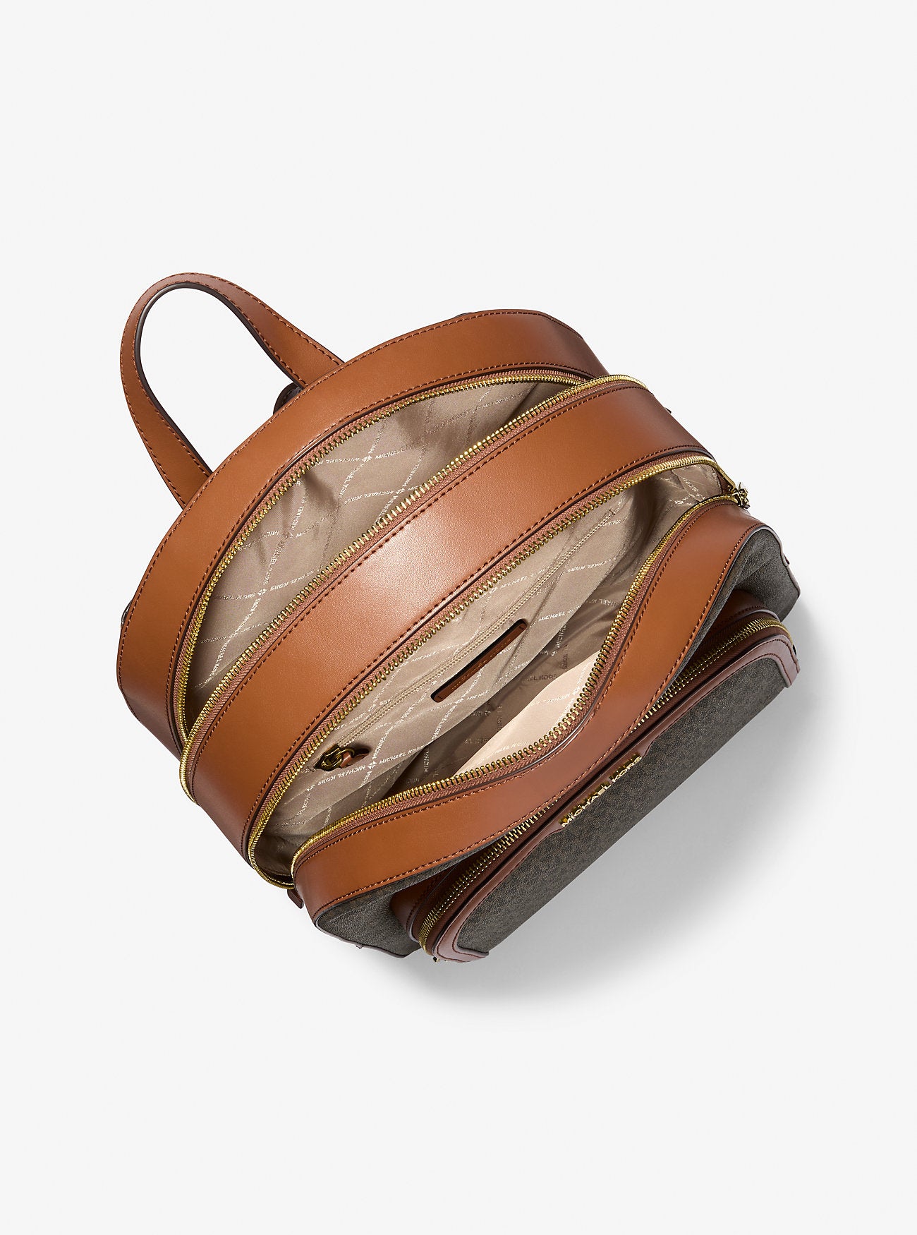 [INCOMING ETA 30 DAYS] Michael Kors Jaycee Large Zip Pocket Backpack in Signature Brown (35S2G8TB7B)