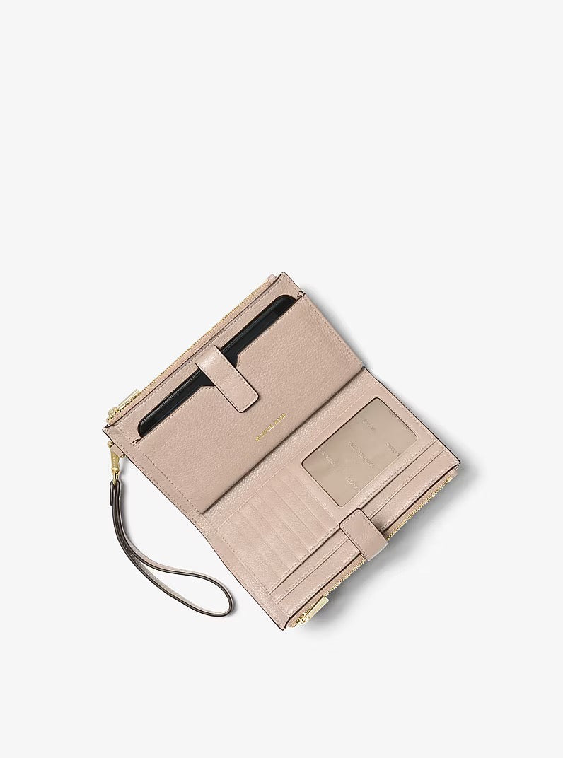 [READY STOCK MY] Michael Kors Jet Set Double Zip Wristlet in Soft Pink (32T7GAFW4L)