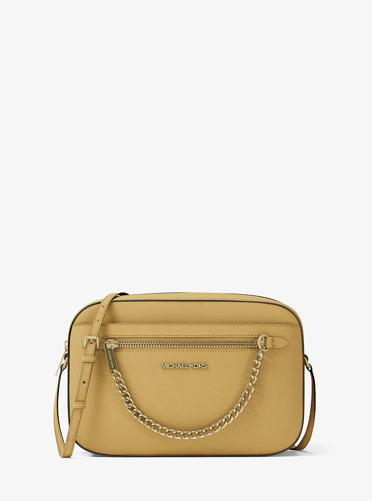 [READY STCOK MY] Michael Kors Jet Set Item Large EW Zip Chain Crossbody in Honey (35S1GTTC7L)