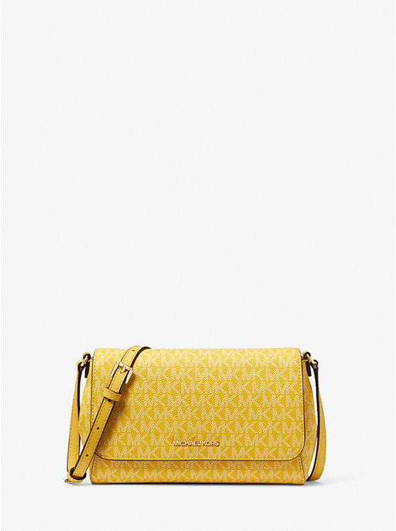 Michael Kors Jet Set Item Medium Convertible Pouchette in Signature Golden Yellow (35F3GTTU2B)