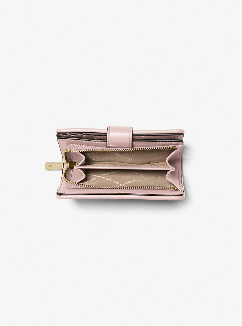 [READY STOCK MY] Michael Kors Jet Set Medium Woven Wallet in Powder Blush (35R6GTVF6Y)