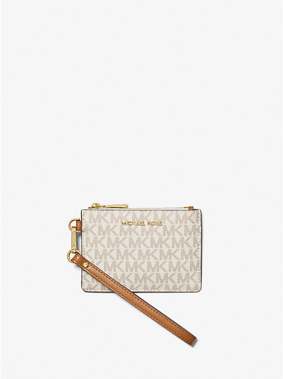 Michael Kors Jet Set Small Coin Purse in Signature Vanilla (32F1GJ6P1B)