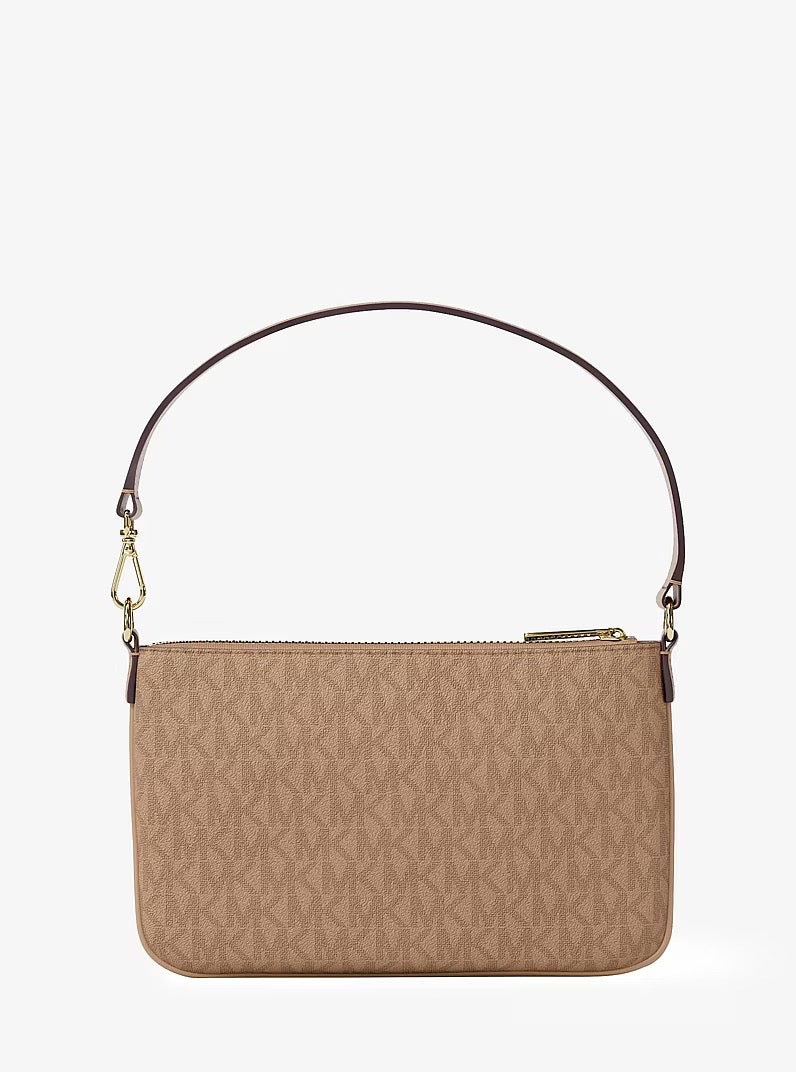 [READY STOCK MY] Michael Kors Jet Set Small Signature Logo Convertible Wristlet in Signature Camel (35T4GTVW5B)
