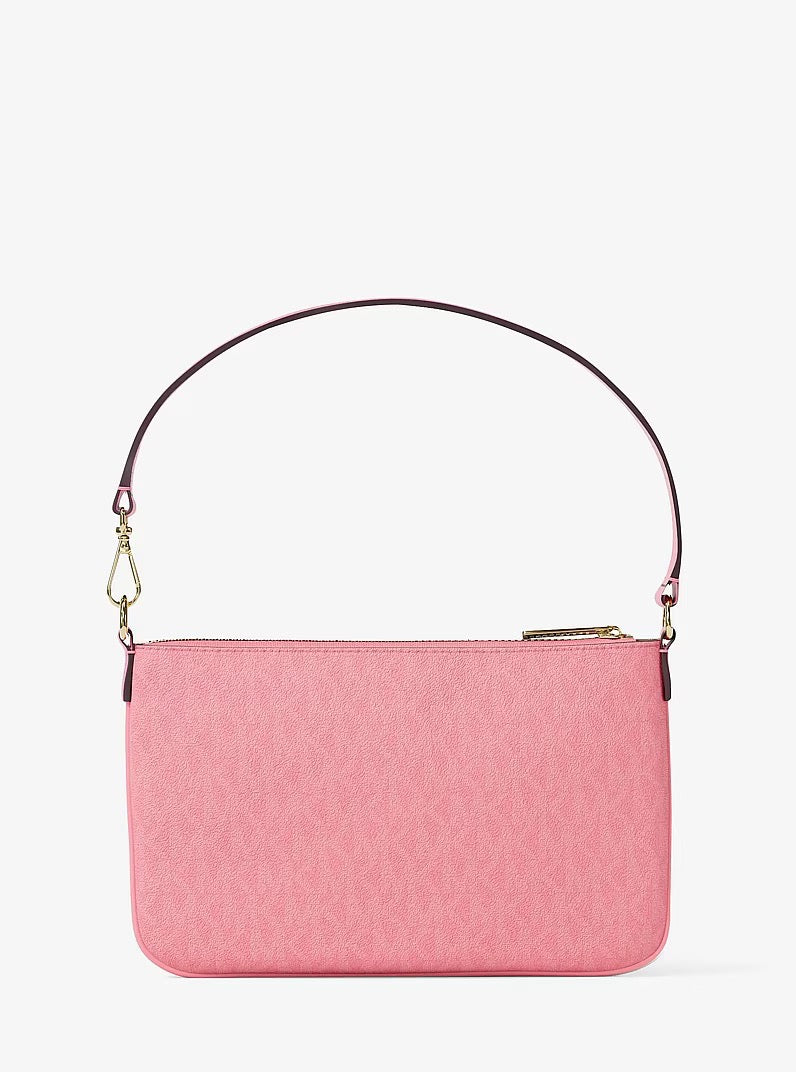 [READY STOCK MY] Michael Kors Jet Set Small Signature Logo Convertible Wristlet in Signature Carnation (35T4GTVW5B)
