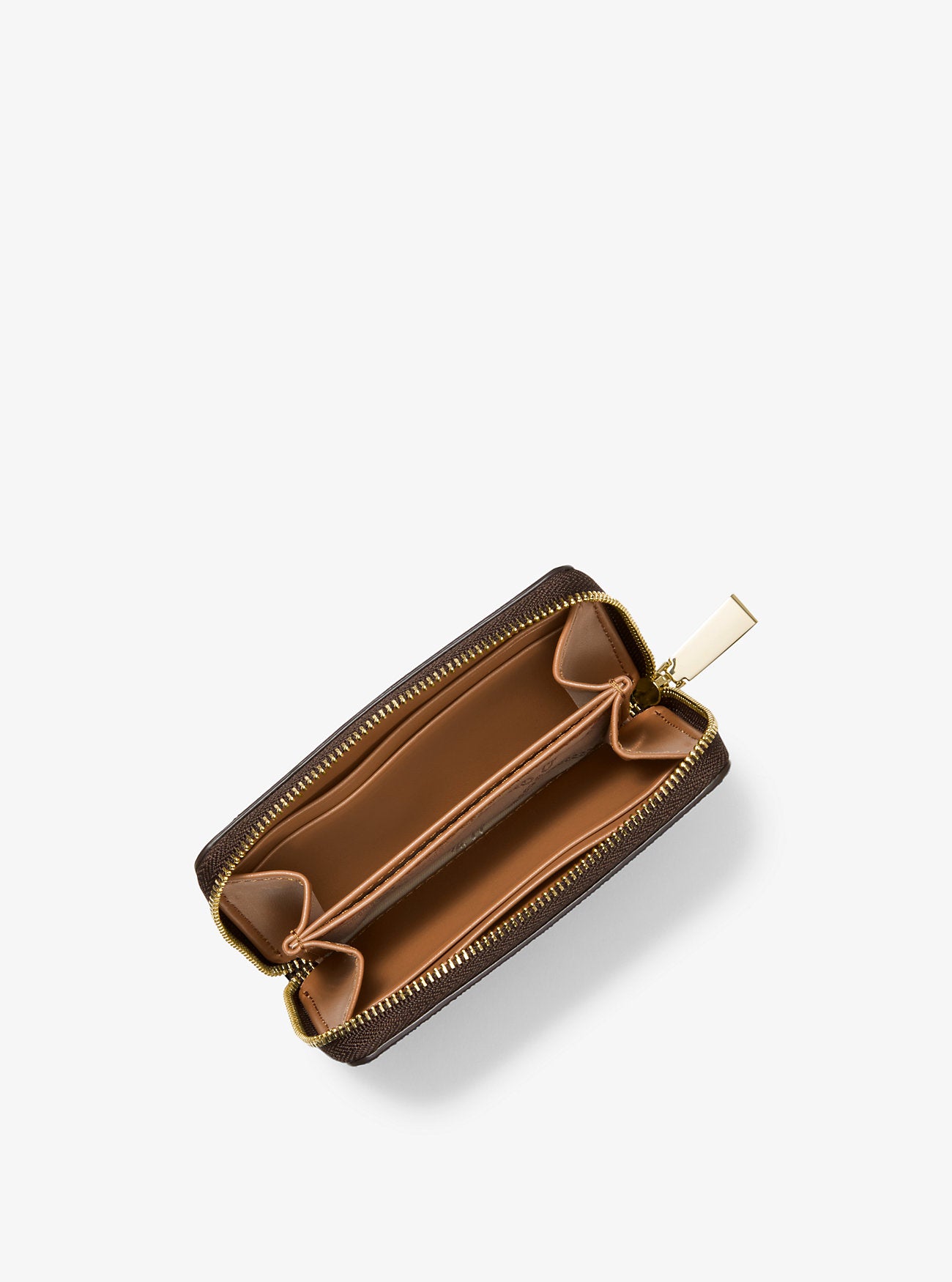 [READY STOCK MY] Michael Kors Jet Set Small ZA Card Case in Brown/Acorn (32F9GJ6D0B)