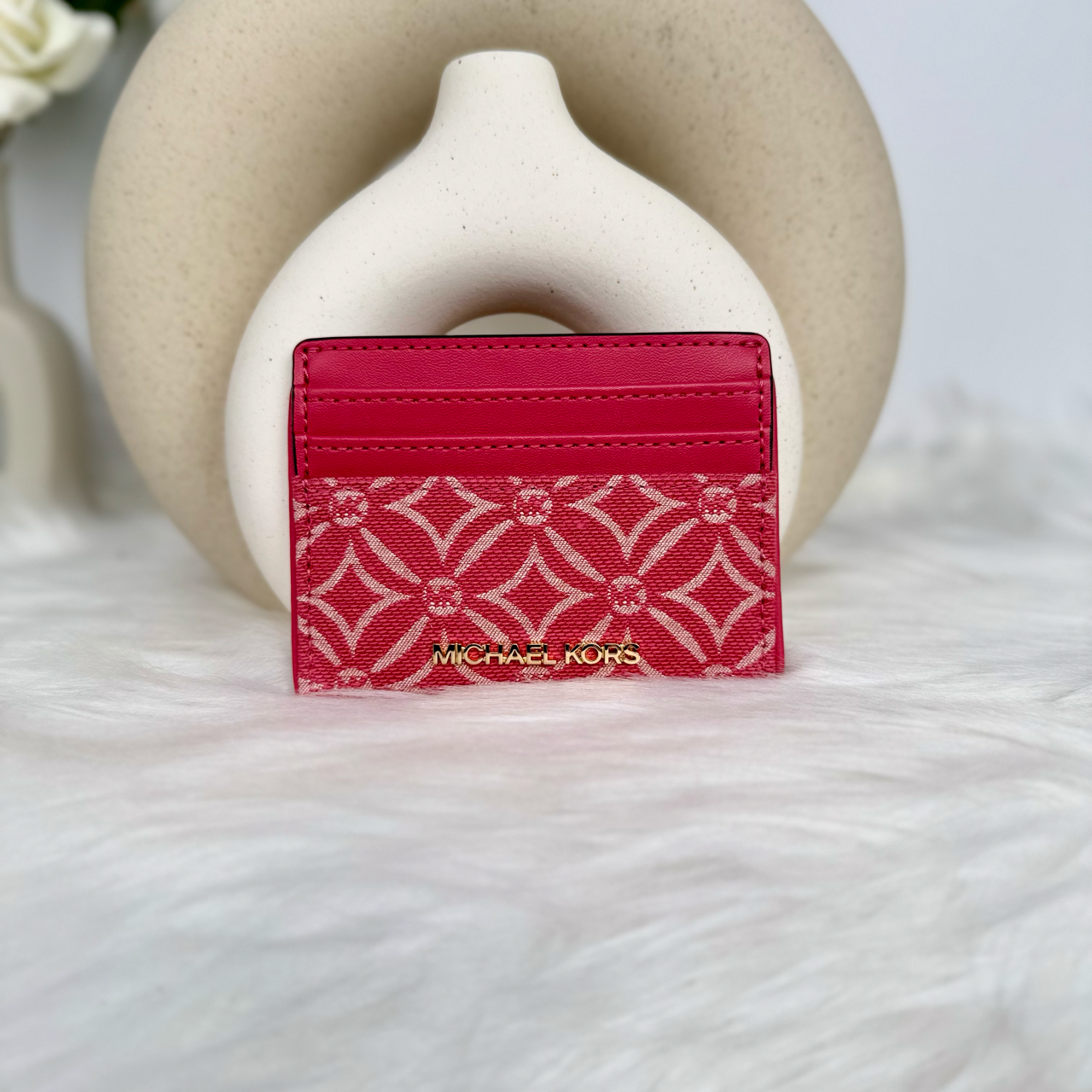 Michael Kors Jet Set Travel Large Card Holder in Light Berry Sorbet (35F4GTVD3J)