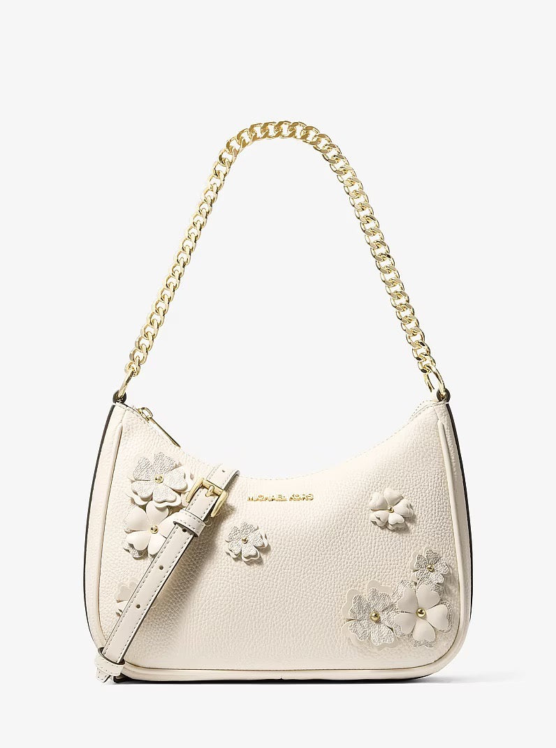 [READY STOCK MY] Michael Kors Jet Set Travel Large Embellished Convertible Crossbody Bag in Light Cream Multi (35S6GTVC9V)