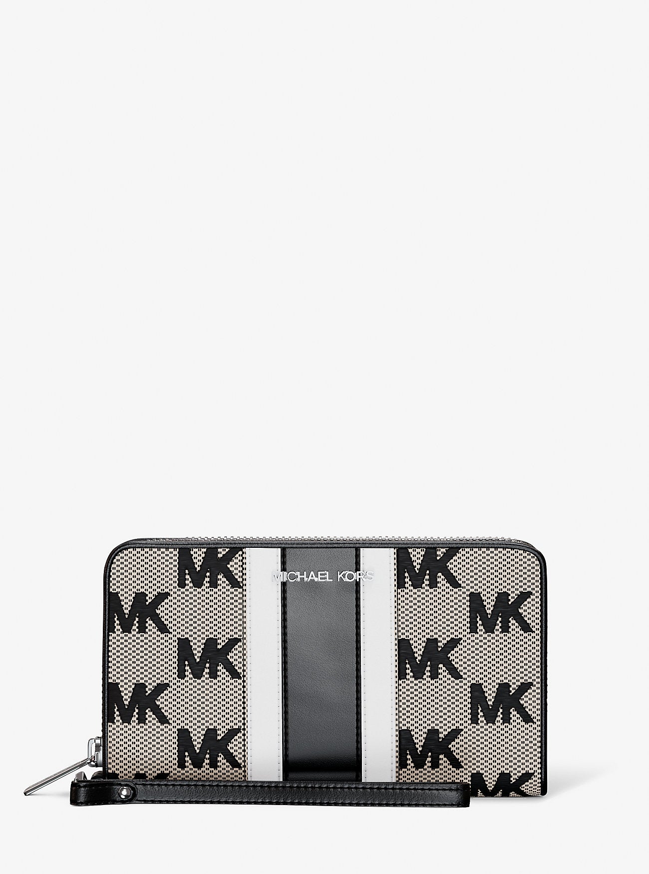 [READY STOCK MY] Michael Kors Jet Set Travel Large Flat MF Phone Case in Black (35R5STVE3J)