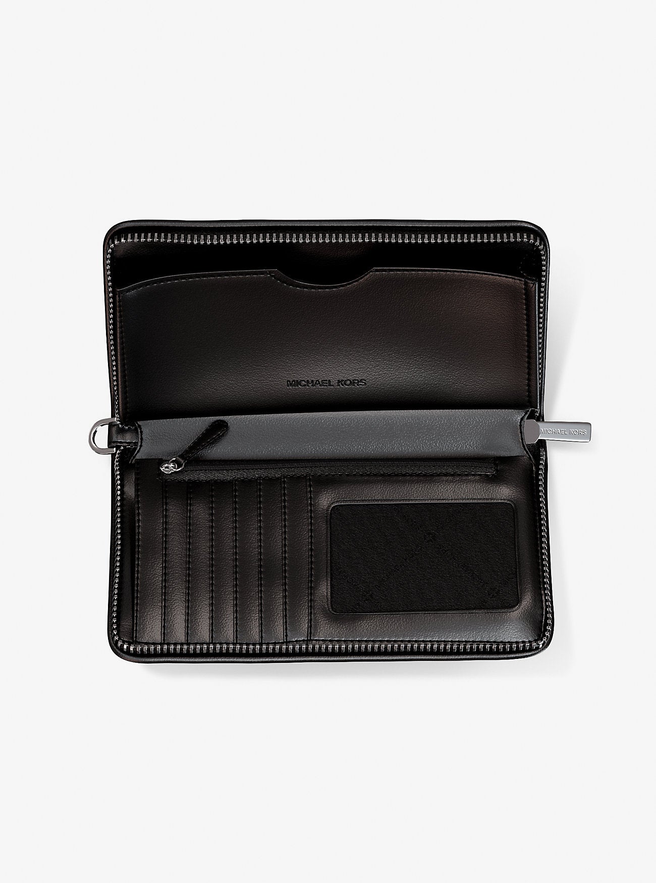 [READY STOCK MY] Michael Kors Jet Set Travel Large Flat MF Phone Case in Black (35R5STVE3J)