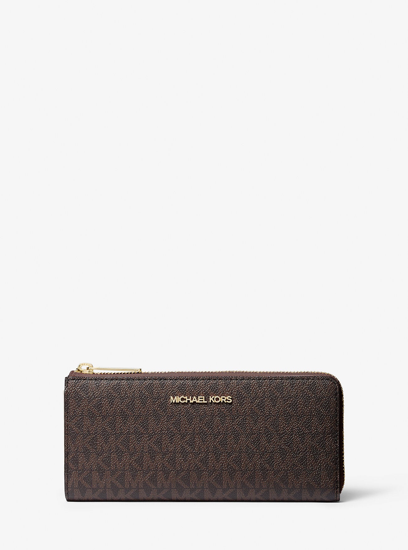 [READY STOCK MY] Michael Kors Jet Set Travel Large Three Quarter Zip in Signature Brown (35F8GTVZ3B)