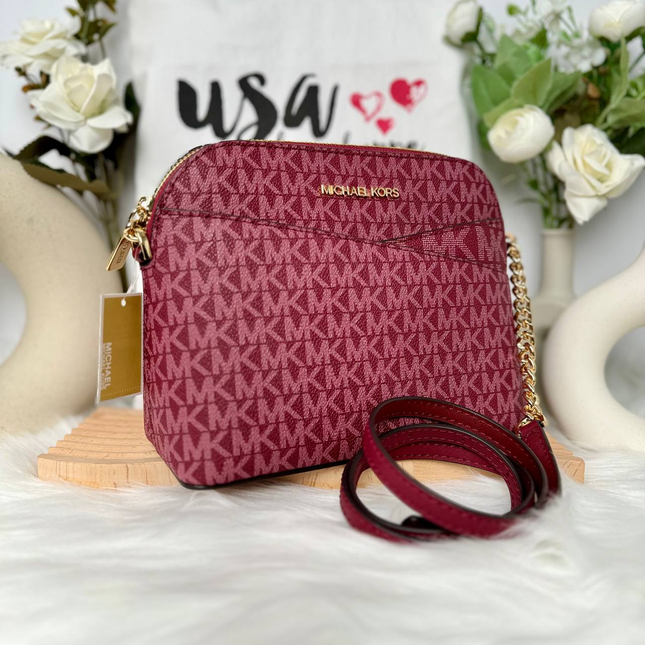 Michael kors jet set travel mulberry best sale