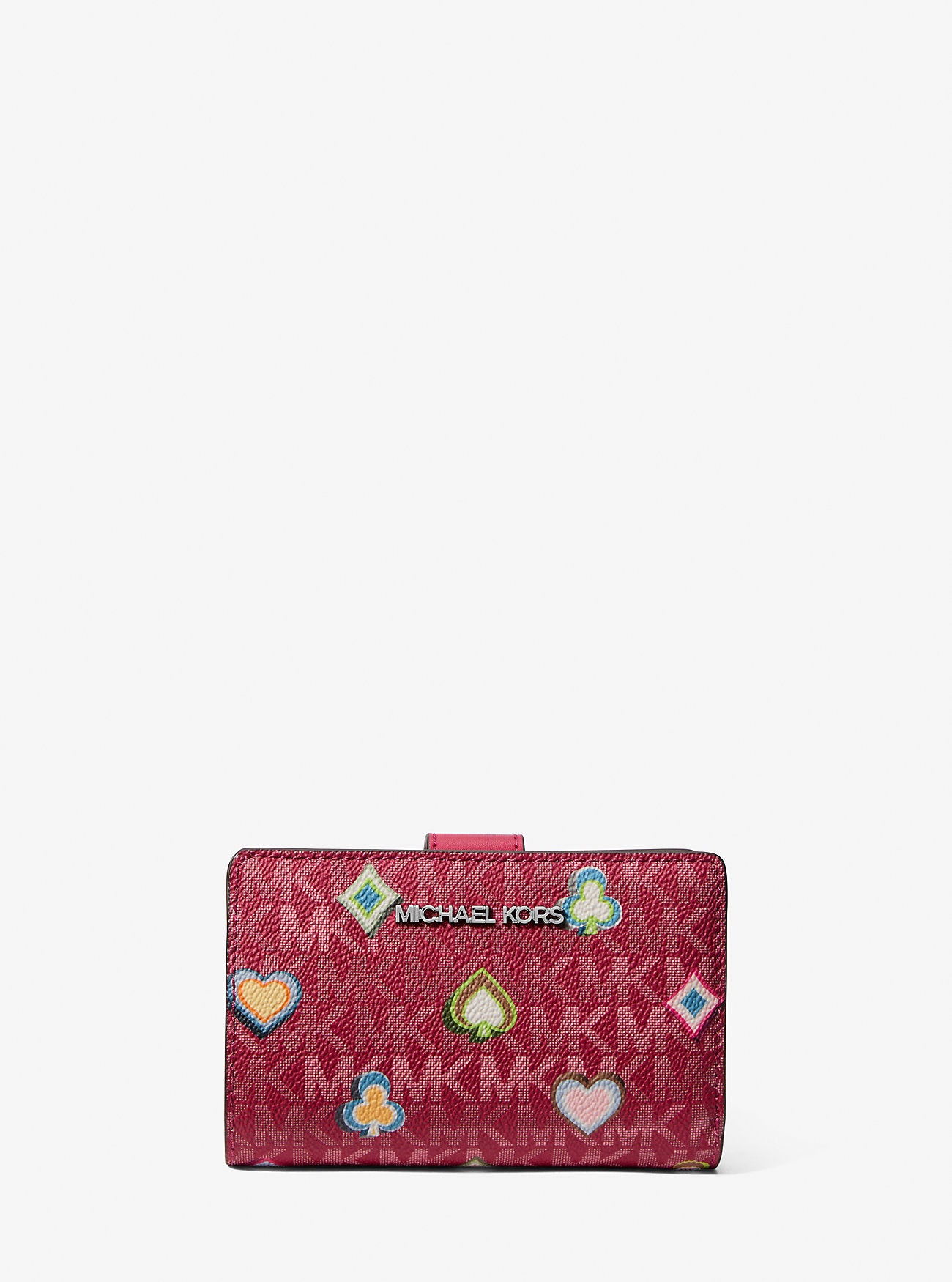 [INCOMING ETA 30 DAYS] Michael Kors Jet Set Travel Medium Bifold Zip Coin Wallet in Dark Raspberry (35F5STVF6U)