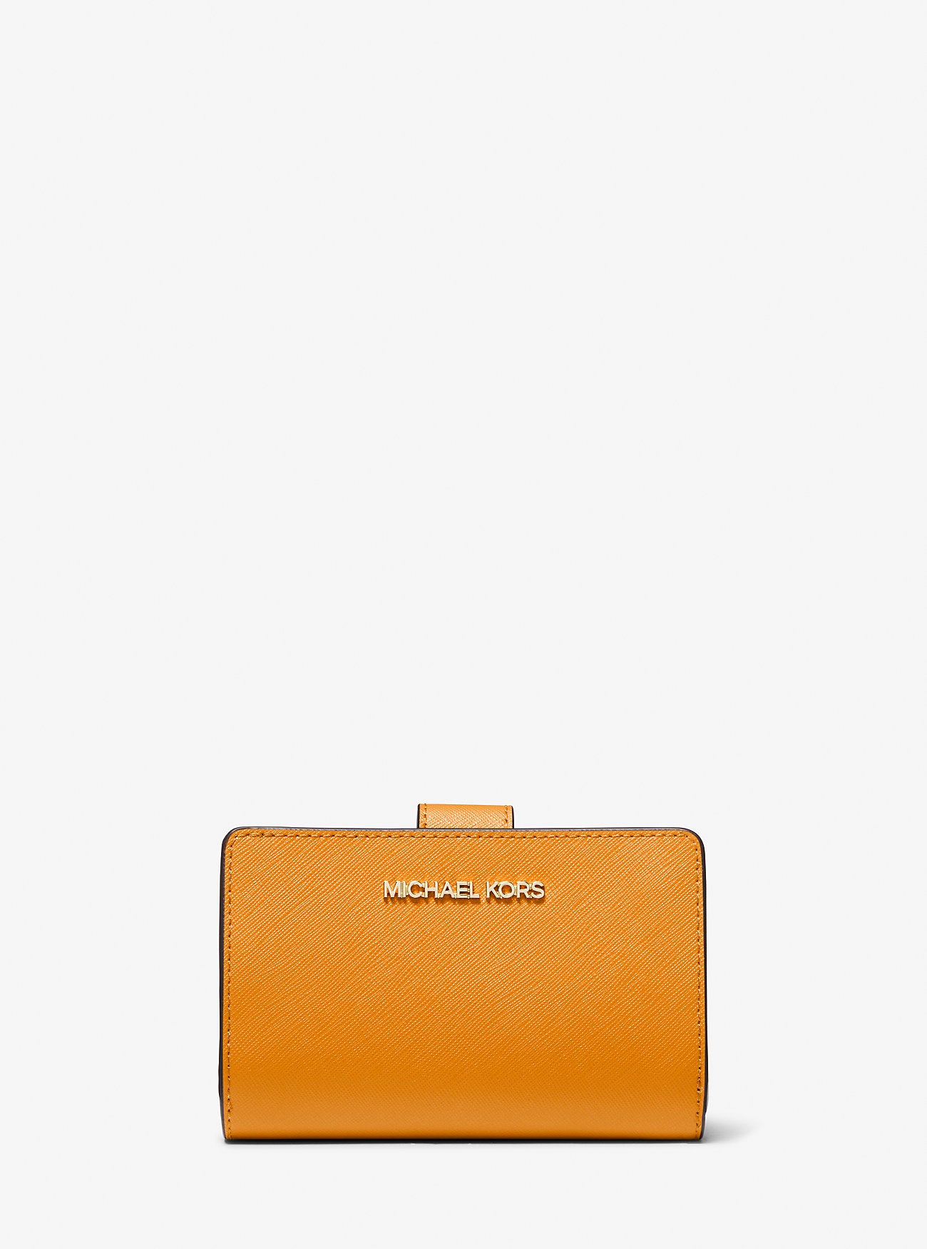 [READY STOCK MY] Michael Kors Jet Set Travel Medium Bifold Zip Coin Wallet in Pop Orange (35F7GTVF2L)
