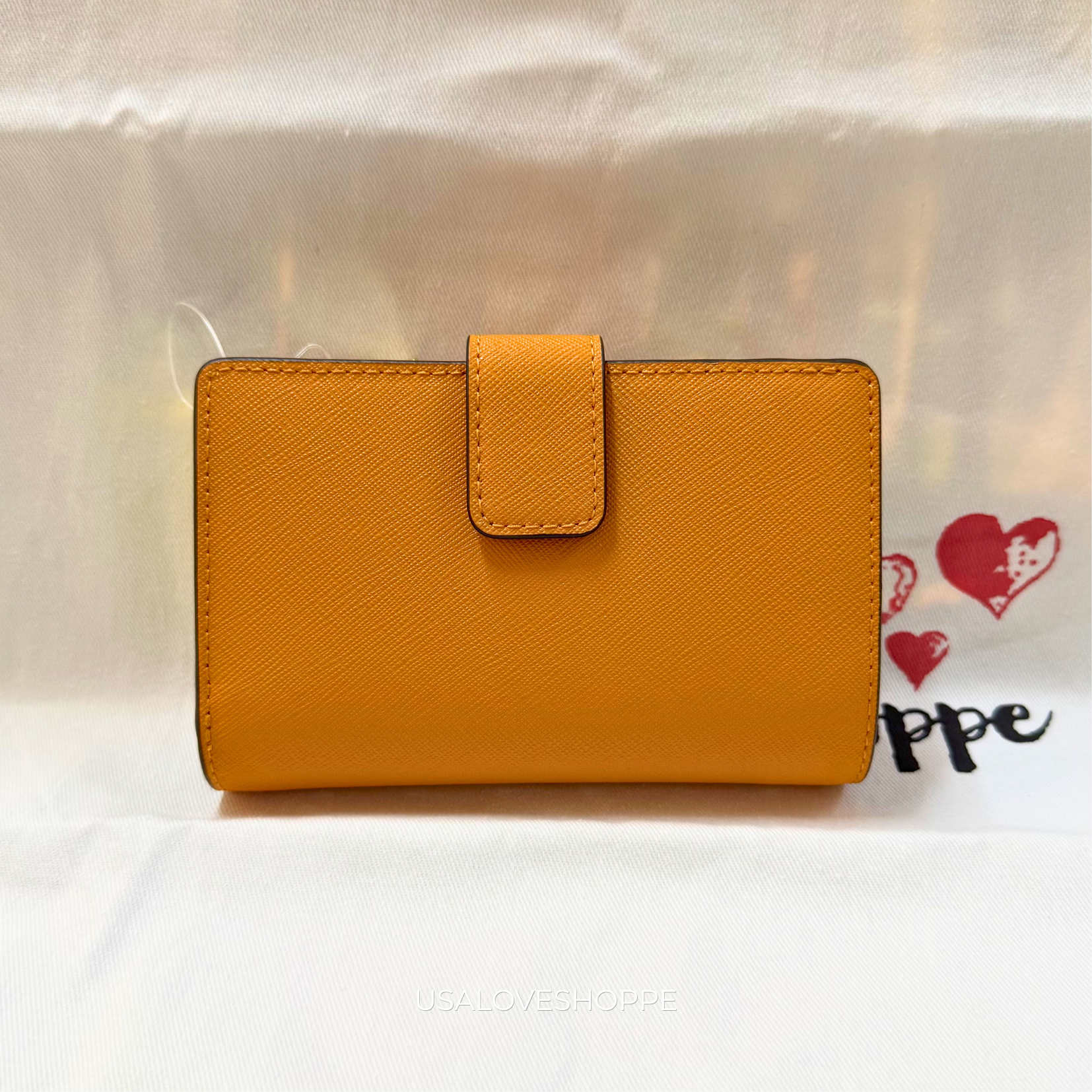 [WEB EXCLUSIVE][READY STOCK MY] Michael Kors Jet Set Travel Medium Bifold Zip Coin Wallet in Rad Orange (35F7GTVF2L)