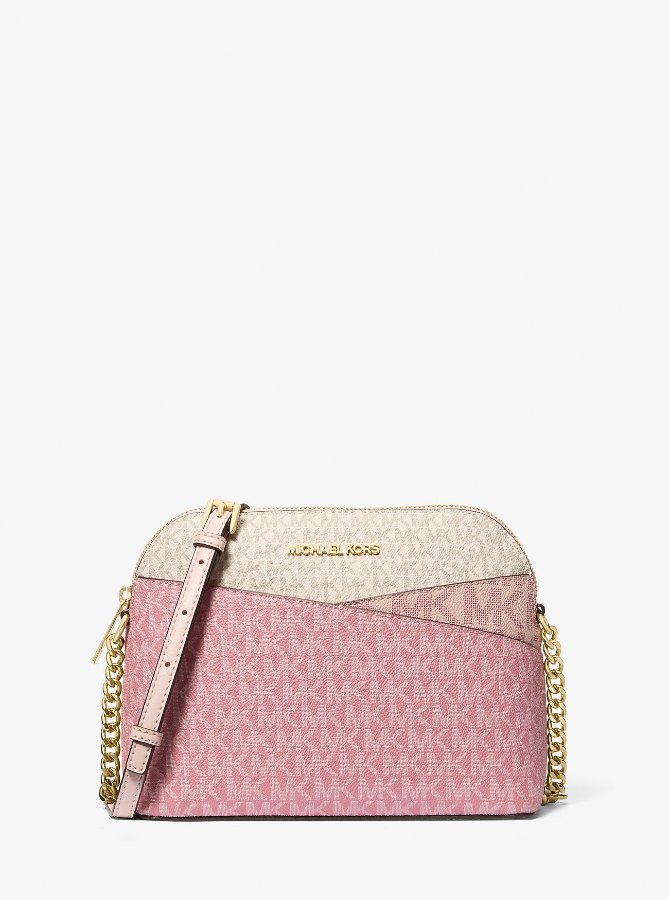 [INCOMING ETA 30 DAYS] Michael Kors JST Medium Dome Color-Block Sig Logo Crossbody Bag in Powder Blush Multi (35S5GTVC6B)