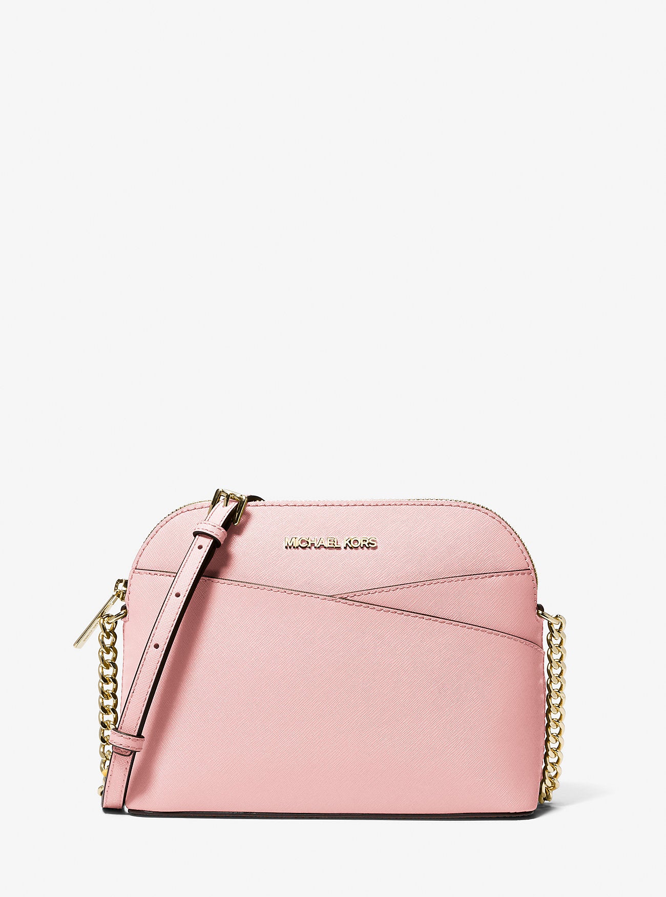 [READY STOCK MY] Michael Kors Jet Set Travel Medium Dome Crossbody Bag in Powder Blush (35F1GTVC6T)