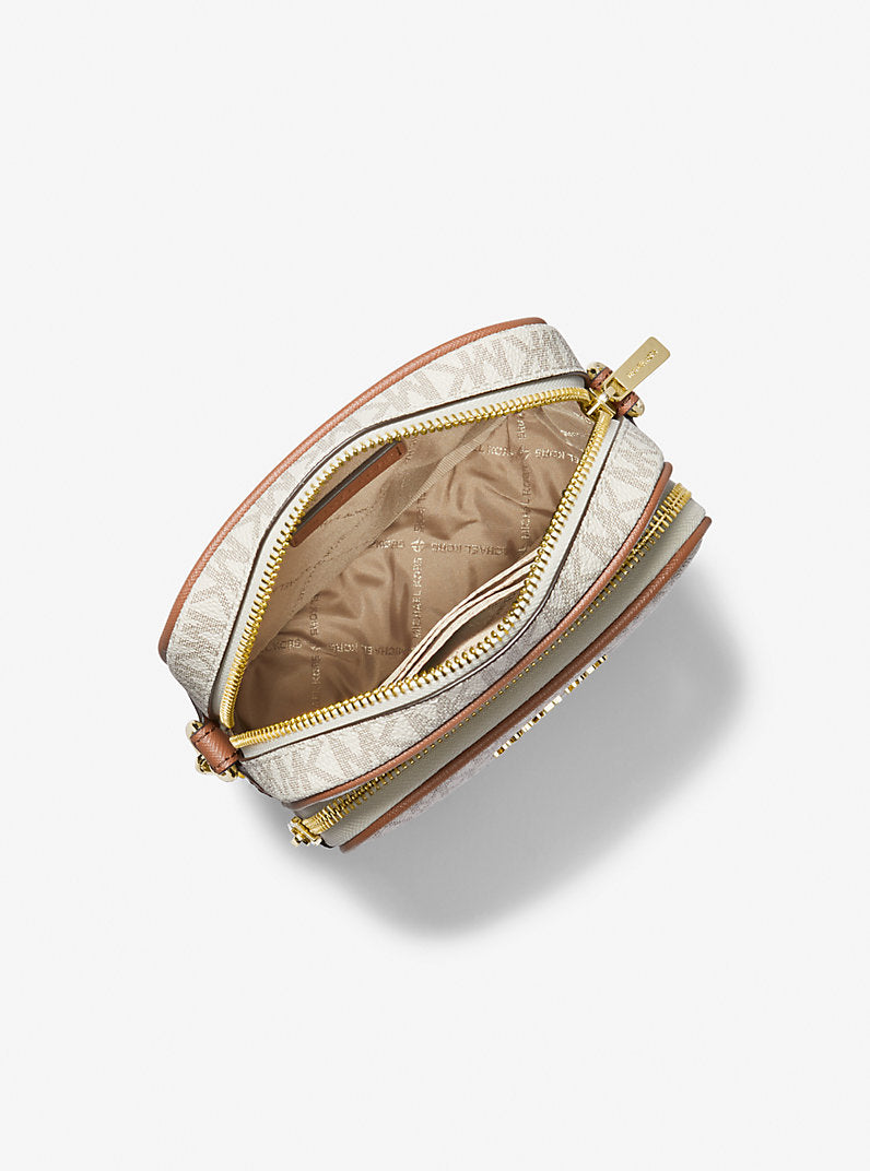 [INCOMING ETA 30 DAYS] Michael Kors Jet Set Travel Medium Logo Crossbody Bag in Signature Vanilla (35F1GTVC2B)