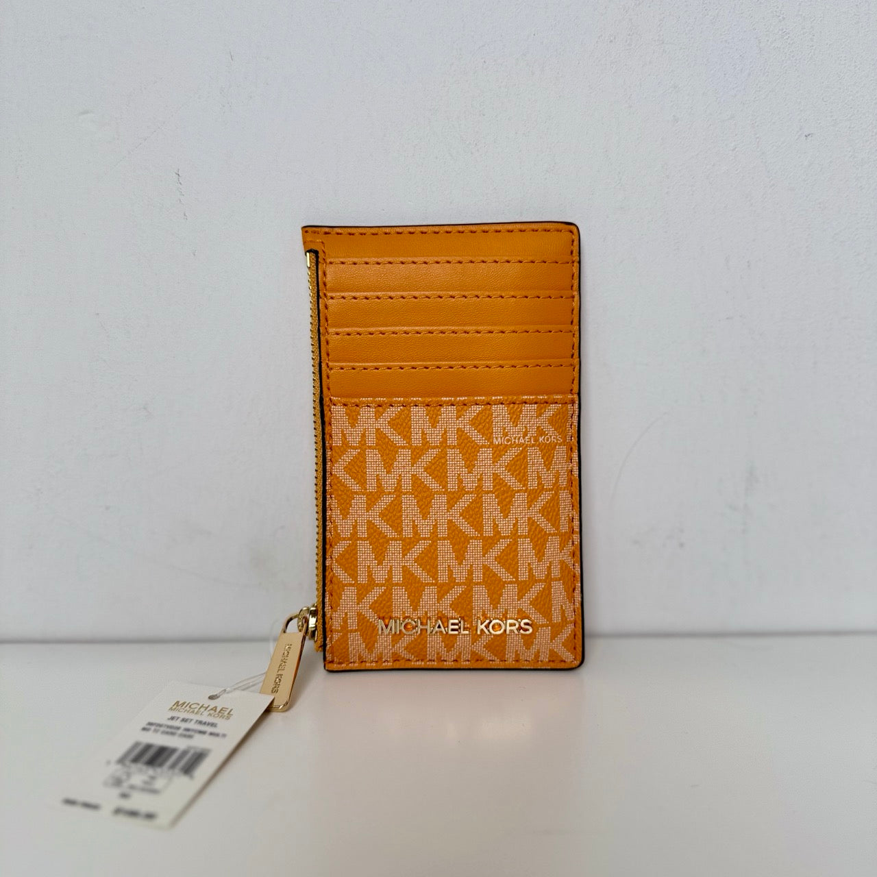 Michael Kors Jet Set Travel Medium TZ Card Case in Signature Honeycomb Multi (35F2GTVD2B)