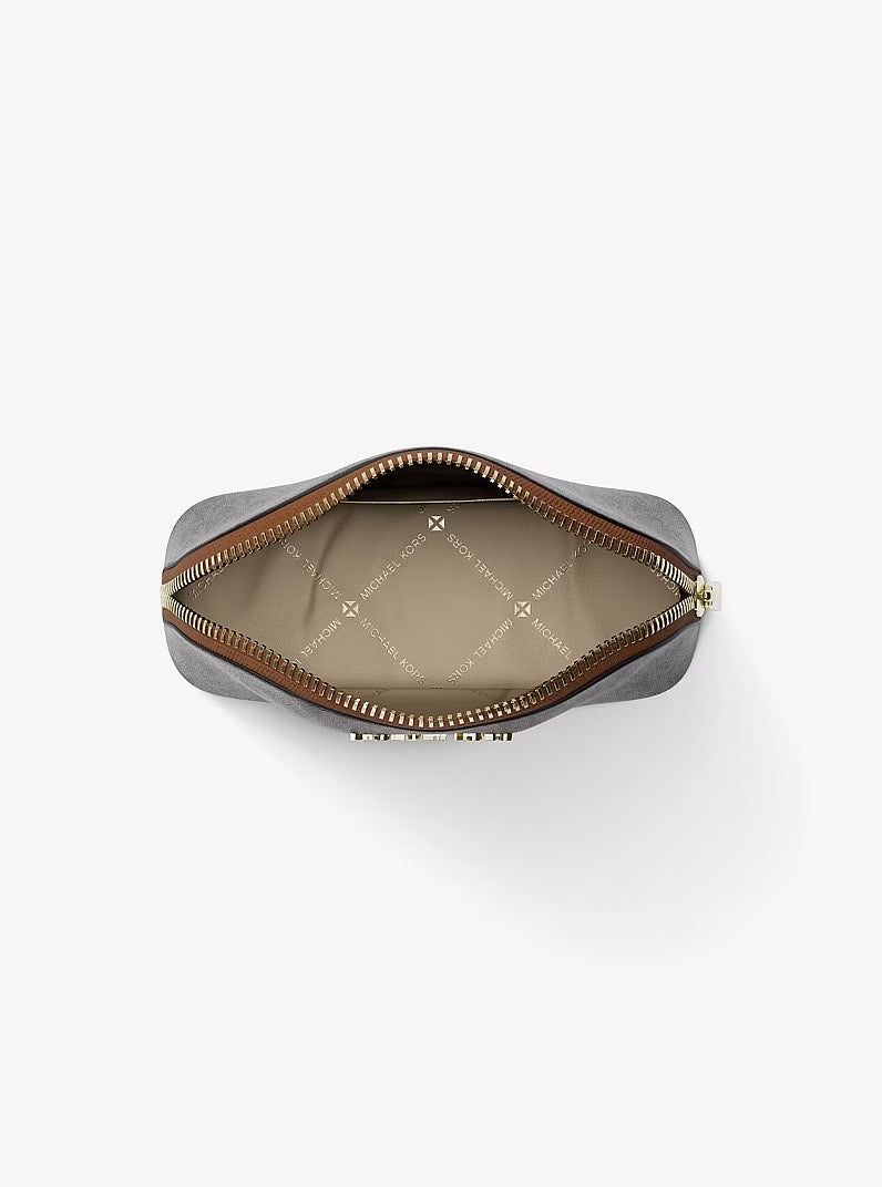 [READY STOCK MY] Michael Kors Jet Set Travel Medium Travel Pouch in Signature Brown (35T0GTVM2B)
