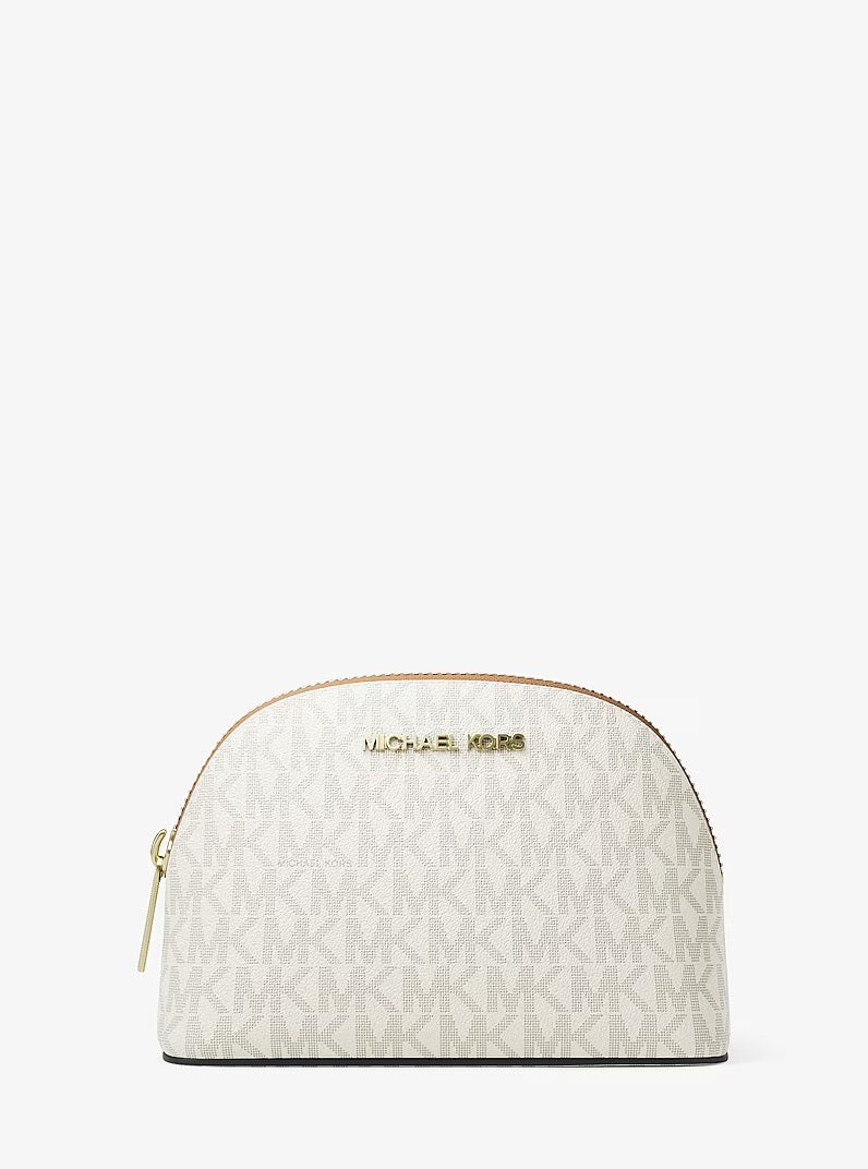 [READY STOCK MY] Michael Kors Jet Set Travel Medium Travel Pouch in Signature Vanilla (35T0GTVM2B)