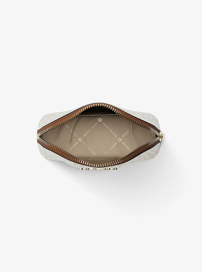 [READY STOCK MY] Michael Kors Jet Set Travel Medium Travel Pouch in Signature Vanilla (35T0GTVM2B)