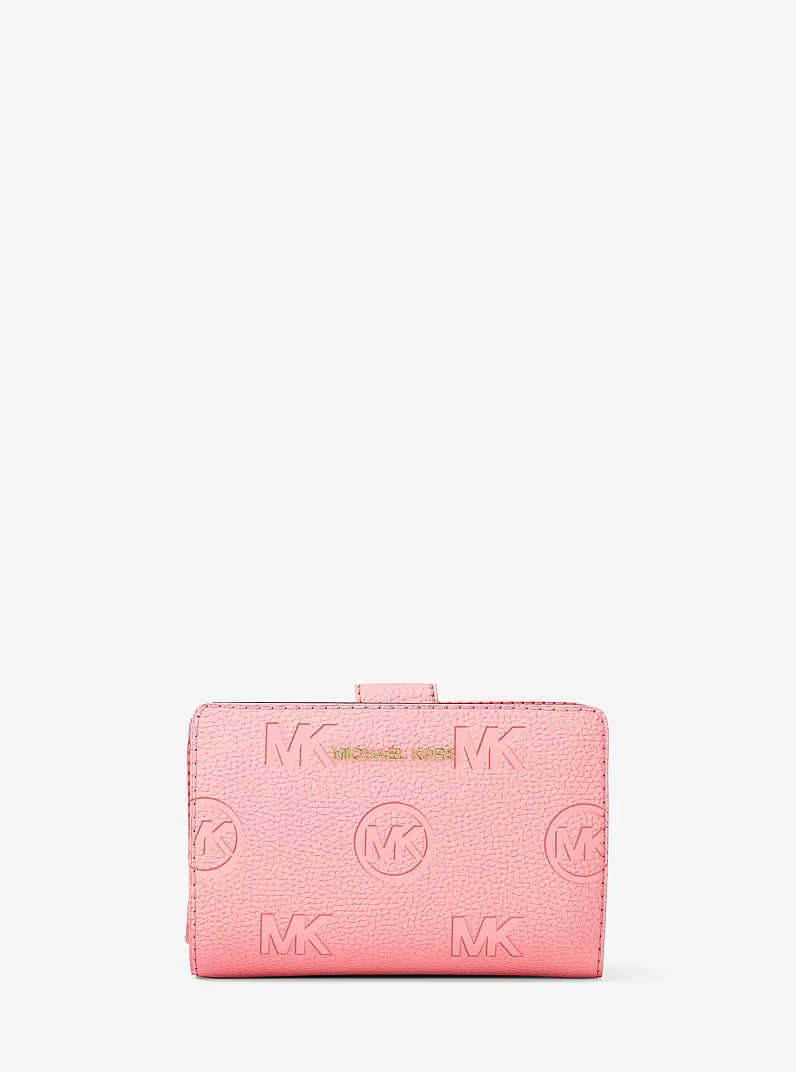 [INCOMING ETA 30 DAYS] Michael Kors Jet Set Travel Medium Wallet With Two Folds And Embossed Logo in Carnation (35S6GTVF6V)