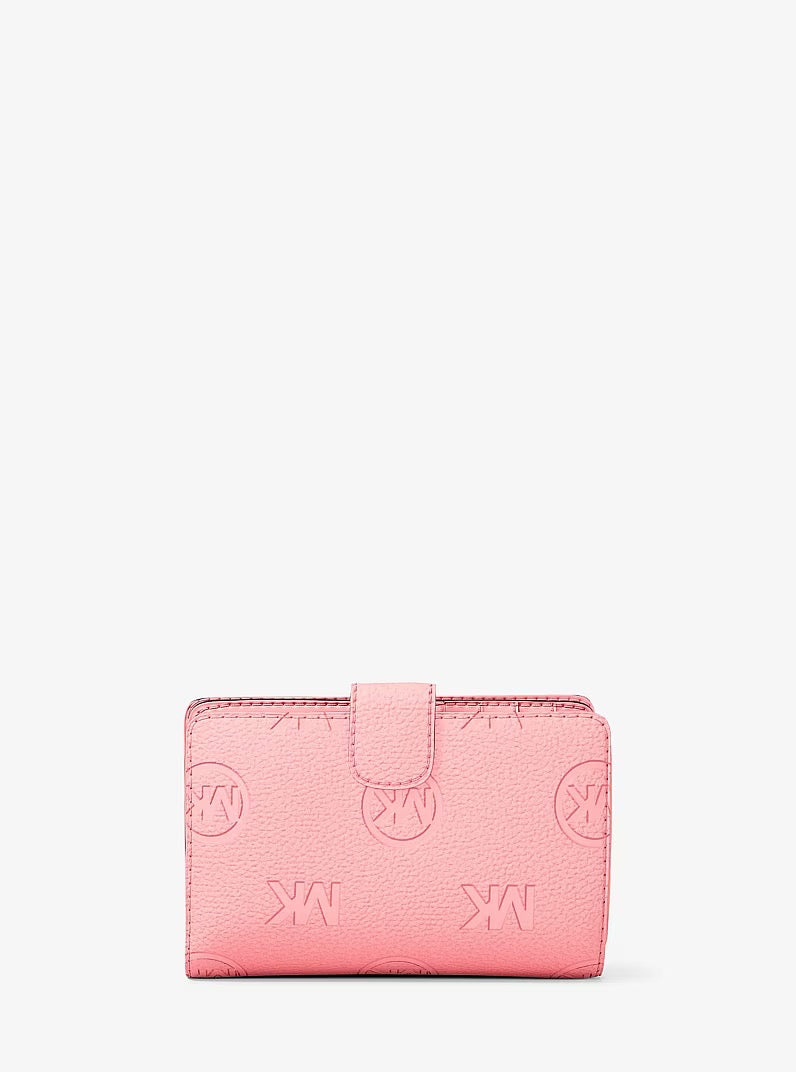 [INCOMING ETA 30 DAYS] Michael Kors Jet Set Travel Medium Wallet With Two Folds And Embossed Logo in Carnation (35S6GTVF6V)