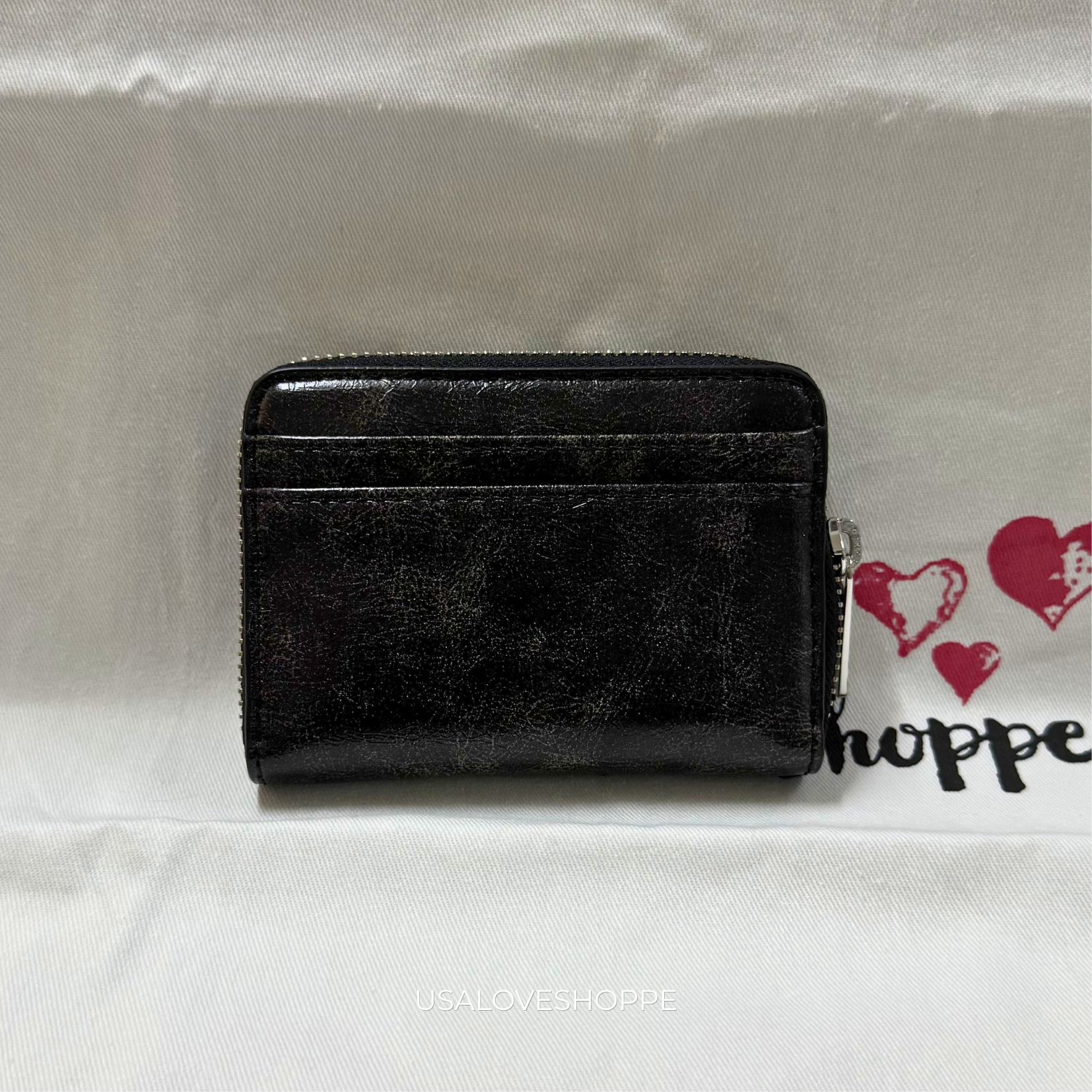 [READY STOCK MY] Michael Kors Jet Set Travel Medium Zip Around Card Case in Black (35F5STVD6Y)