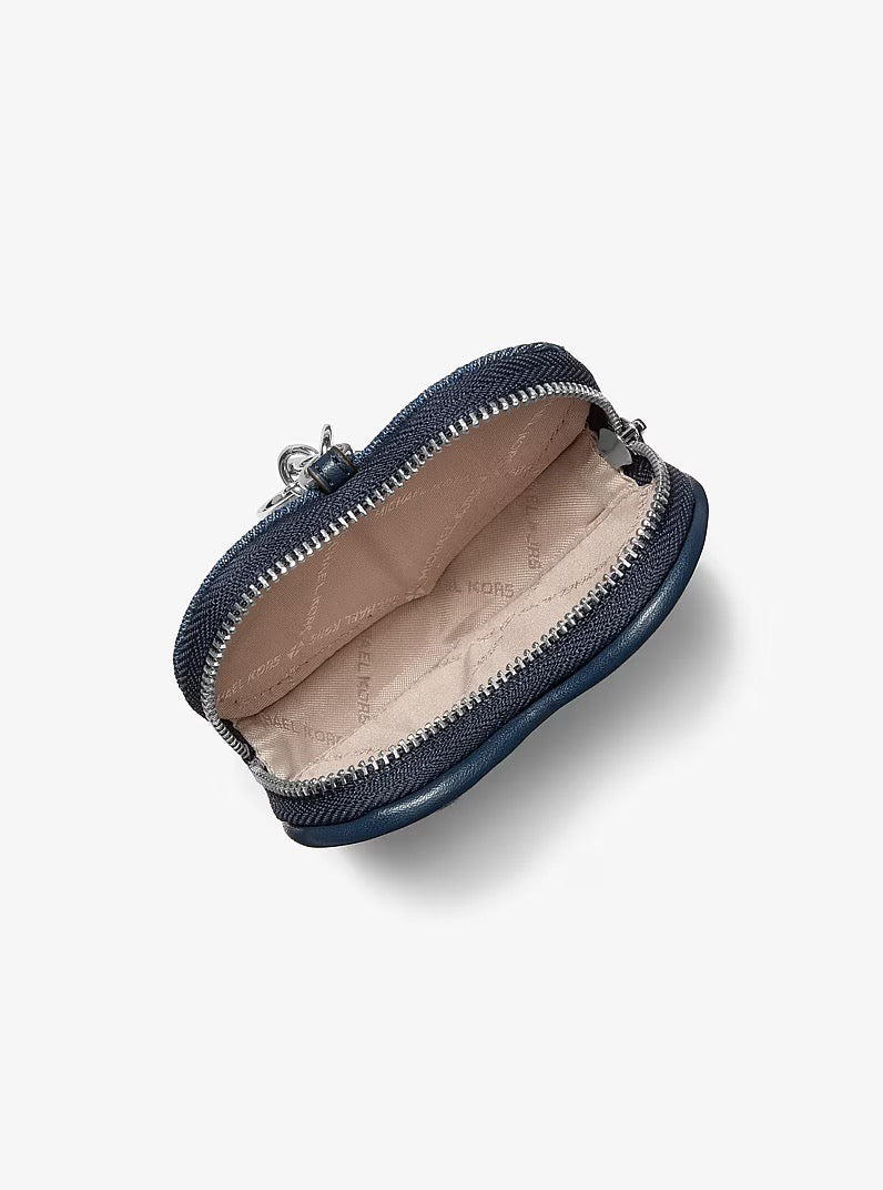 [READY STOCK MY] Michael Kors Jet Set Travel Quilted Wallet with Quilted Denim Heart in Denim (35S6STVK1C)