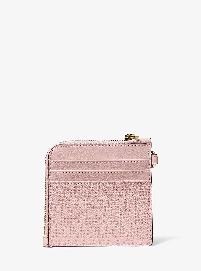 [READY STOCK MY] Michael Kors Jet Set Travel Signature Logo Chain Wallet in Powder Blush (35S6GTVC6V)