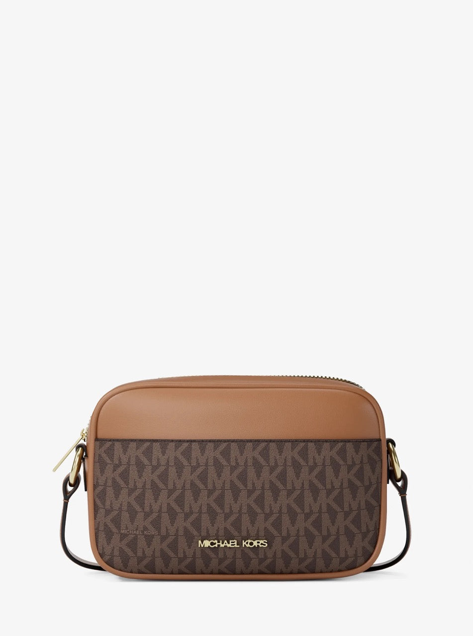 [READY STOCK MY] Michael Kors Jet Set Travel Small Camera Crossbody in Signature Brown (35R6GTVC5B)